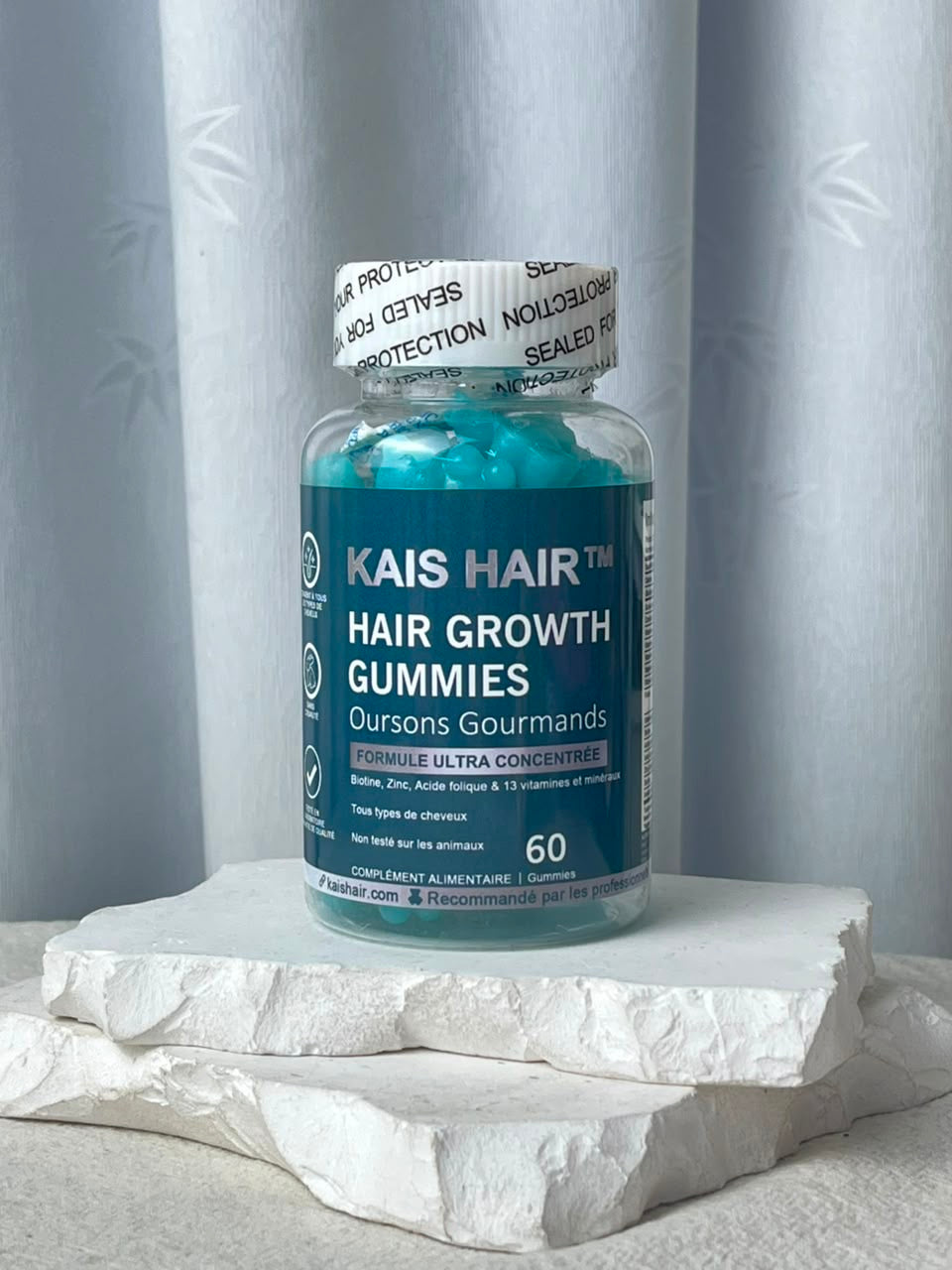 Kais Hair™ – Hair Vitamins Gummies | Biotine, Zinc & Acide Folique | Croissance & Renforcement Capillaire