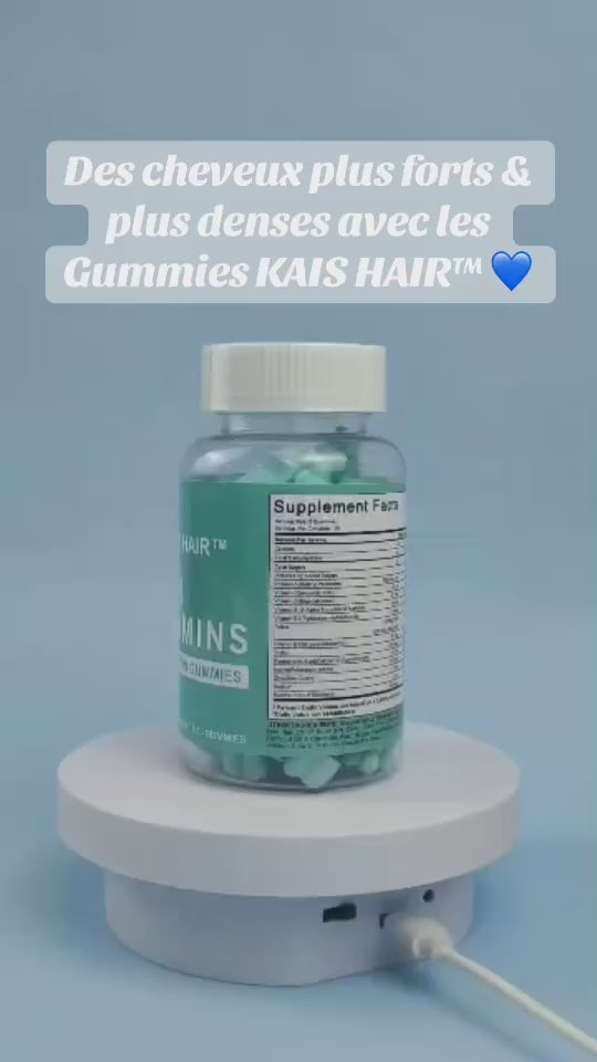Kais Hair™ – Hair Vitamins Gummies | Biotine, Zinc & Acide Folique | Croissance & Renforcement Capillaire